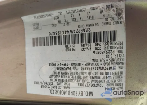 2004 Ford Crown Victoria Lx from USA, damaged, VIN 2FAFP74W44X158870